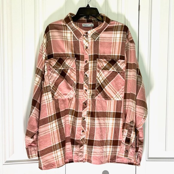 Set of 3: Pretty Pink Oversized Flannel Shirts (XL) Excellent Condition - Picture 6 of 7